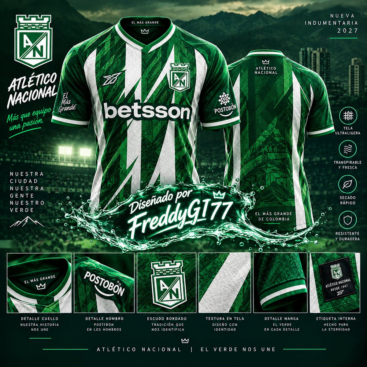 Gt77Freddy's tweet photo. @nacionaloficial @PSierraR @NOTICIASDEVERDE Me hice estos diseños para la nueva camiseta del verde. Que tal les parece? #sdvsf https://t.co/zVQPWmY2k0