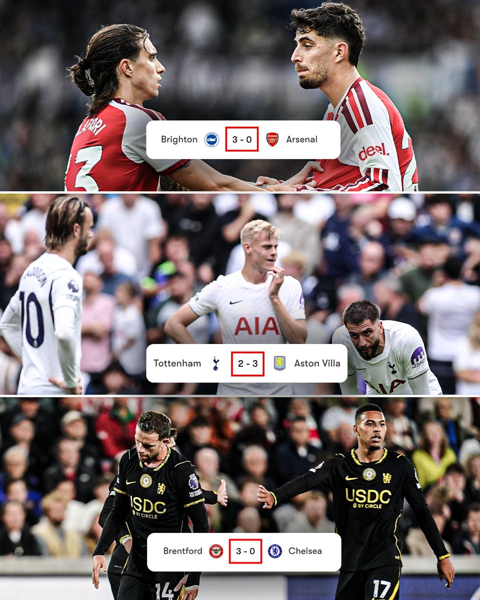 ESPNUK's tweet photo. Three has been the running theme for London’s Premier League ‘Big Six’ clubs this weekend 🫣 https://t.co/RcRDMO5U3p