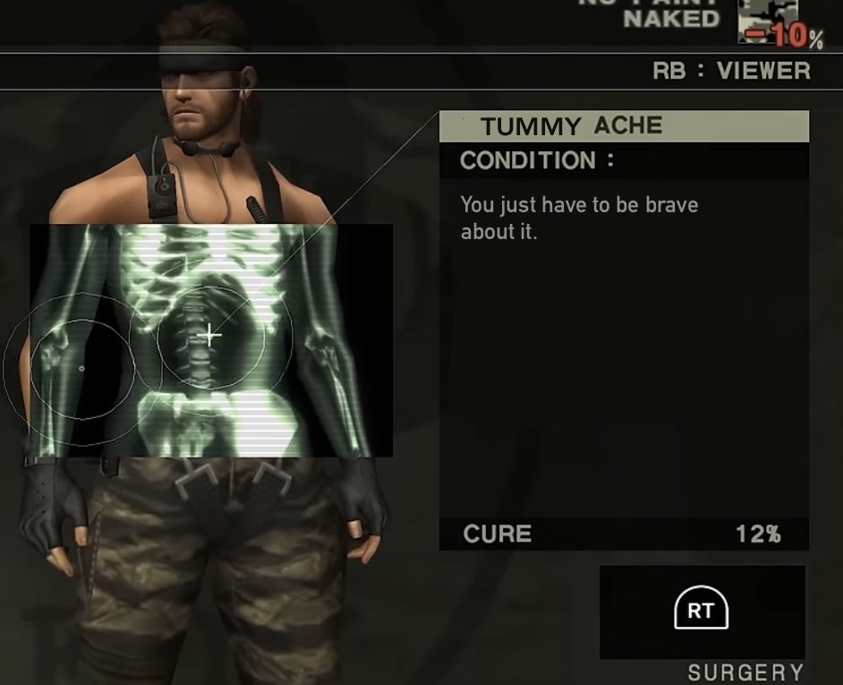 milktst's tweet photo. Hate when this happens in mgs3 https://t.co/rihEhkqoNv