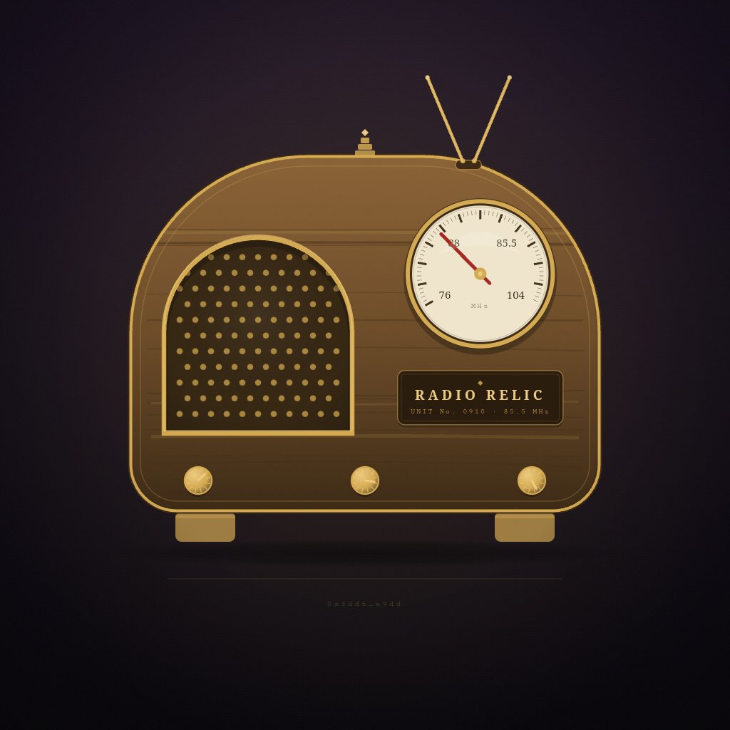 memiliwh's tweet photo. My Radio Relic — UNIT No. 0910, a vintage radio tuned to 85.5 MHz. Every EVM address owns a different one. Generate yours: https://t.co/vgtGuUaj5t #RadioRelic https://t.co/eIeWBEERYG