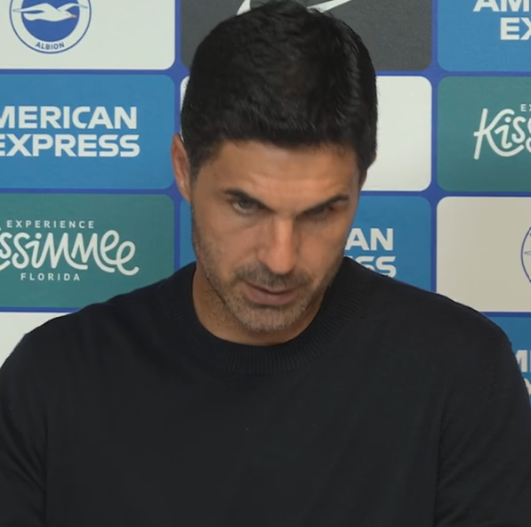 TouchlineX's tweet photo. 🚨🗣️ Mikel Arteta: "Credits to them because they overcame us." https://t.co/ys5lzOm18p