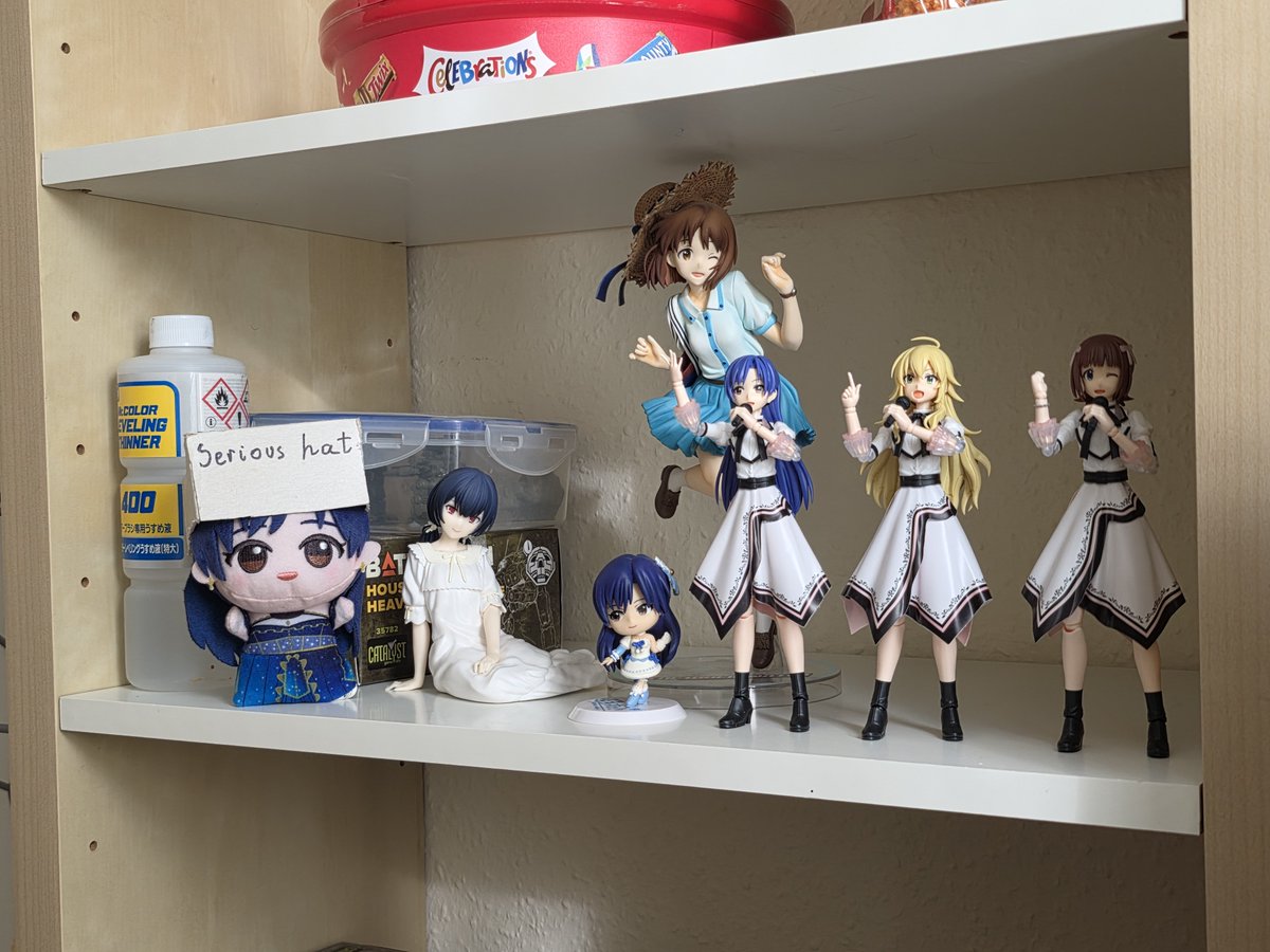 NoogleSneed's tweet photo. New academic year, new accomodation, new shelf.
Ruri-Ruri is temporarily back at home. https://t.co/EHBcmdgDyw
