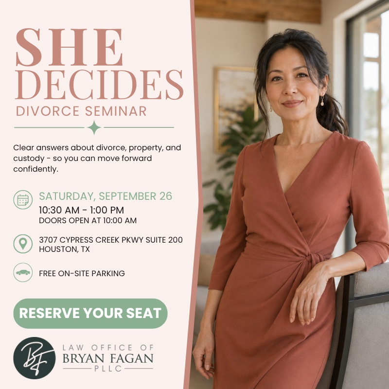 bryanfaganlaw's tweet photo. September 26th is almost here, and your seat is still waiting. 🪑💜 A room full of women who get it, real answers, and attorneys in your corner. Walk in with questions, walk out with a plan. Save your seat: https://t.co/8z7vyCl6XF #SheDecides #HoustonTX https://t.co/uC1BTT1Idl