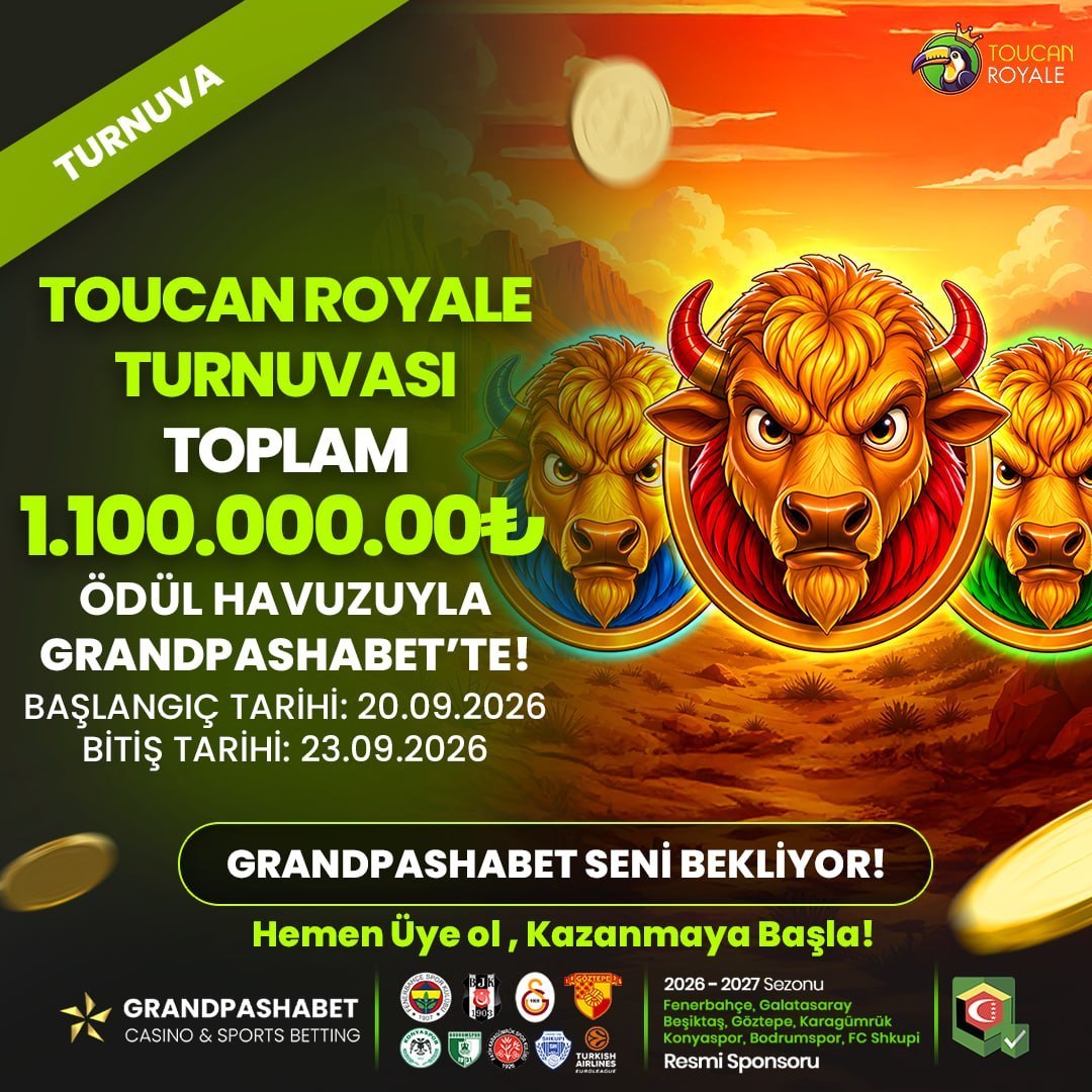 gpashanew's tweet photo. 💰 Toucan Royale Turnuvası GrandPasha'da! 

🤑 TOPLAM ÖDÜL HAVUZU: 1.100.000,00₺
❤️‍🔥 Liderlik yarışında zirveye çık, büyük ödülün sahibi ol!

⏰ Turnuva Tarihi: 20.09.2026 – 23.09.2026 https://t.co/ArugmfJYZV