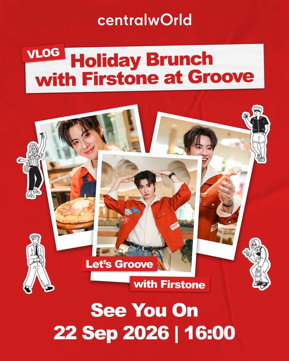 centralwOrld's tweet photo. Something delicious is GROOVING! ❤️‍🔥

Holiday Brunch ครั้งนี้…มี FirstOne มาร่วมโต๊ะด้วย! 🥐✨

เตรียมพบกับ VLOG ที่ทั้งอร่อย ทั้งสนุก และเต็มไปด้วยโมเมนต์น่ารัก ๆ

📍ปักหมุดรอชมพร้อมกัน 22 กันยายน นี้ เวลา 16.00 น. ทางช่อง 🔴 YOUTUBE centralwOrld เท่านั้น! 

#CTWxFIRSTONE #GrooveatCTW
#centralwOrld #FirstOne