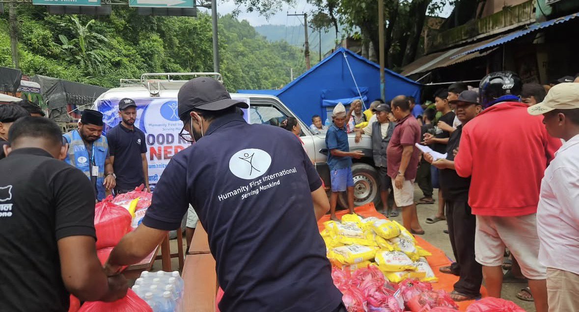 HFI1995's tweet photo. Since the #flooding that struck the border area between #Nepal and #Tibet, our @HumanityFirstIN volunteers have been co-ordinating medical camps and distribution of food and other rations to affected families. https://t.co/eldwKhdyP5