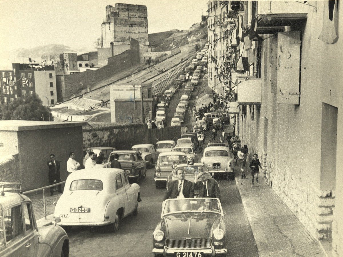 GibraltarGov's tweet photo. On 19 September 1963 Joshua Hassan and Peter Isola left for New York.

They went to put Gibraltar's case to the UN Committee of 24. It was the first time Gibraltarians spoke for Gibraltar on an international stage.

They came back to crowds in John Mackintosh Square. https://t.co/HnHGaYIeCW