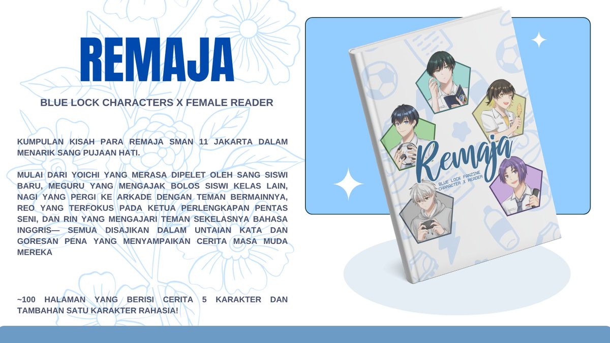 lacrequiem's tweet photo. 🏫 REMAJA 🎒
👥 blue lock characters x reader
📚 indonesian, ~100 halaman A5 https://t.co/oskpVR4A4K