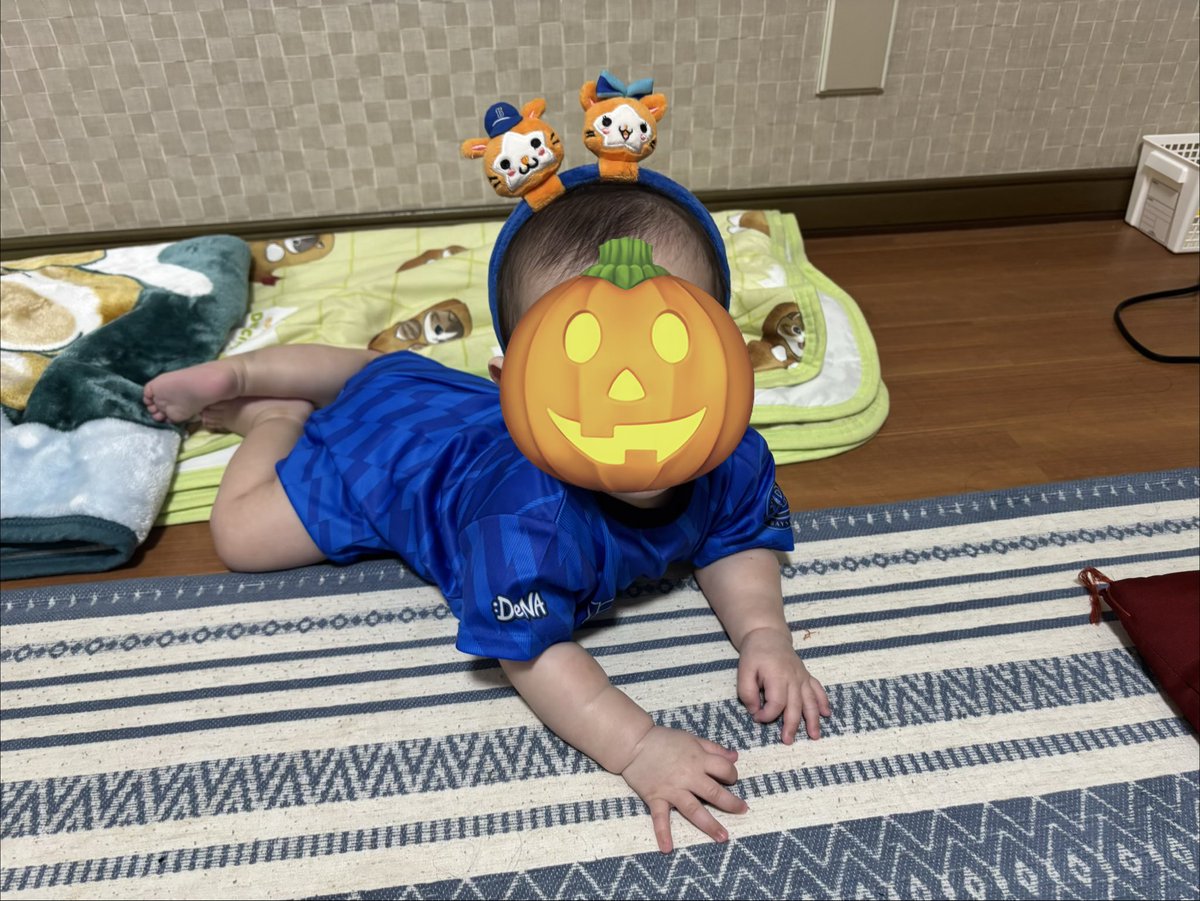 DeNA17yuta's tweet photo. ＼横浜優勝／⭐️

カード勝ち越し⭐️⭐️

牧、逆転満塁ホームラン⚾️

今日は、ハロウィン🎃とカチューシャで
🎉 https://t.co/G4brXFfdBf