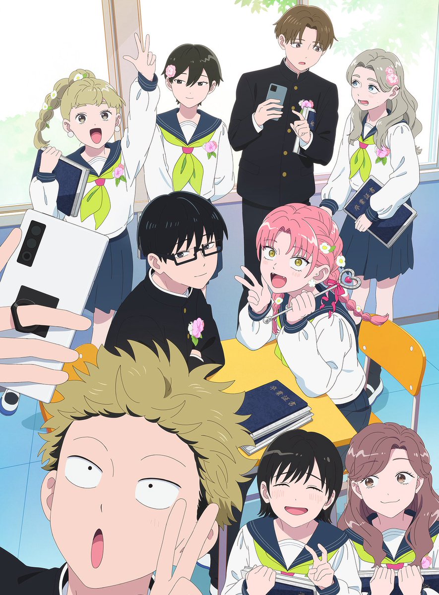 keiuzuki's tweet photo. YOU AND I ARE POLAR OPPOSITES GRADUATION CEREMONY KEY VISUAL 😭

How it started:                   How it's ending: https://t.co/NDS7TZgper