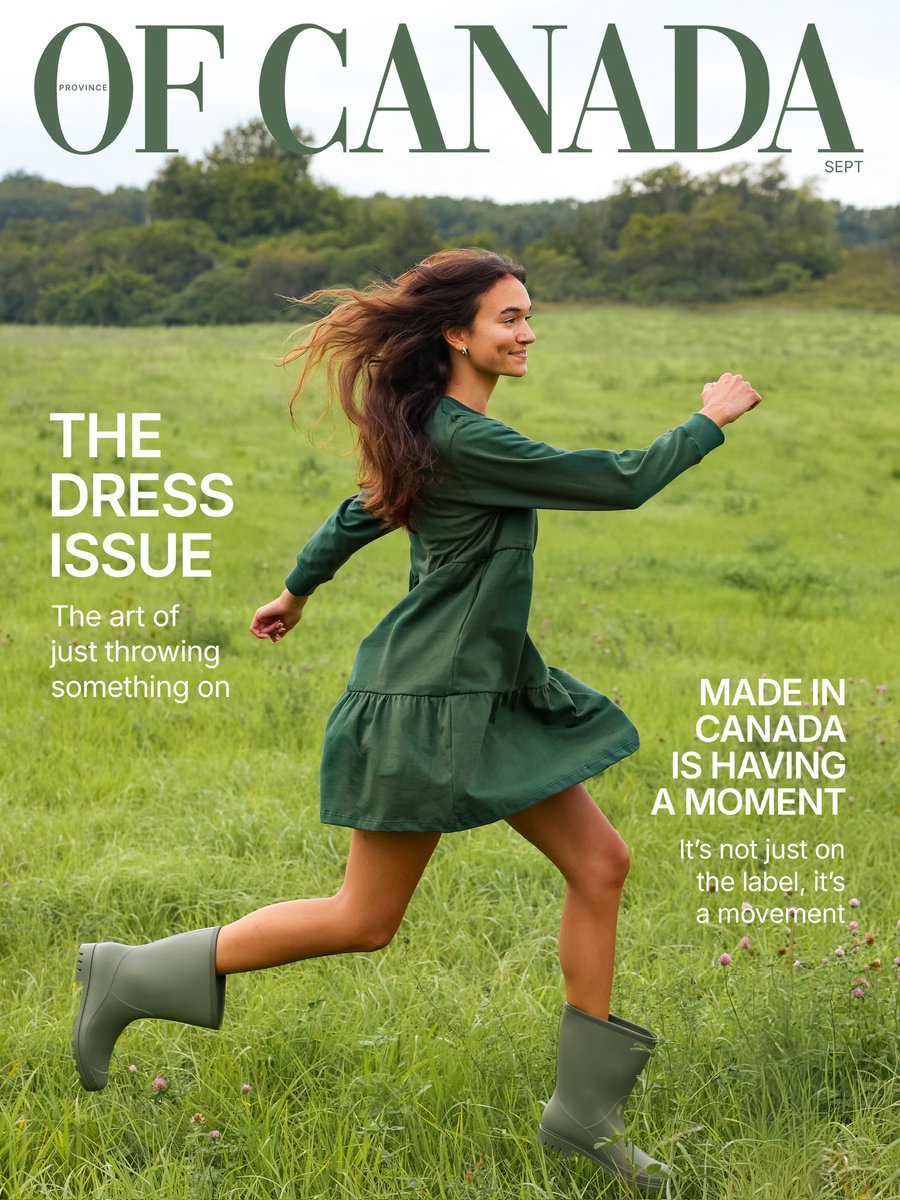ProvinceCanada's tweet photo. The Dress Issue: Introducing the new Tier Dress. A little flirty, a little sophisticated, and very easy to throw on. Our Tier Dress pairs an easy, relaxed fit with a gathered, tiered skirt that brings a little movement to the everyday. Made in Canada from 100% organic cotton, with long sleeves, a classic crewneck and pockets, of course. https://t.co/qcqfMSG8g1