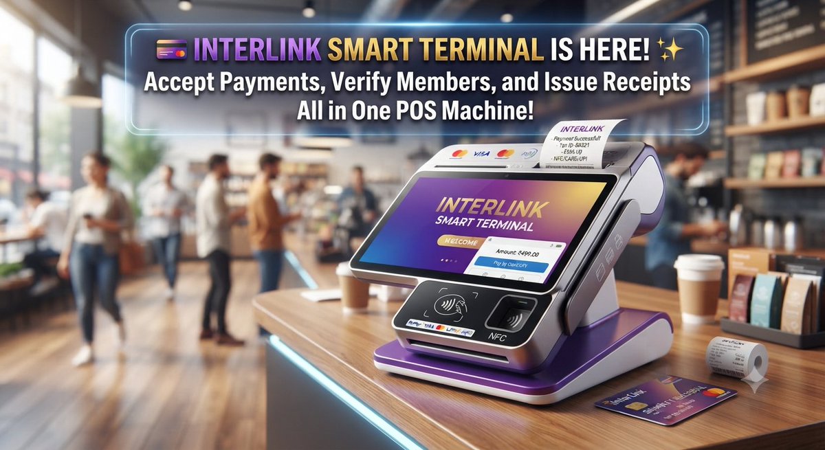 krishnared58032's tweet photo. π³π INTERLINK SMART TERMINAL IS HERE! β¨
βAccept Payments, Verify Members, and Issue Receipts β All in One POS Machine! ππ
βπ Highlights:
π³ Cards, UPI, RuPay, Visa, Mastercard & NFC Tap
#InterLink #SmartTerminal #FinTech #BusinessSolutions #MerchantPOS https://t.co/rCmLN7Ra1d