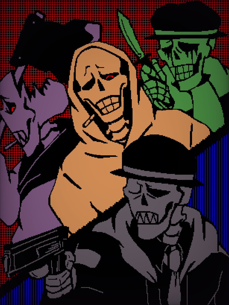 ponponpon_sab's tweet photo. please show us the battle between the three papyrus who have turned into murderers and detective papyrus💥💥💥 https://t.co/SG3QYbjToW
