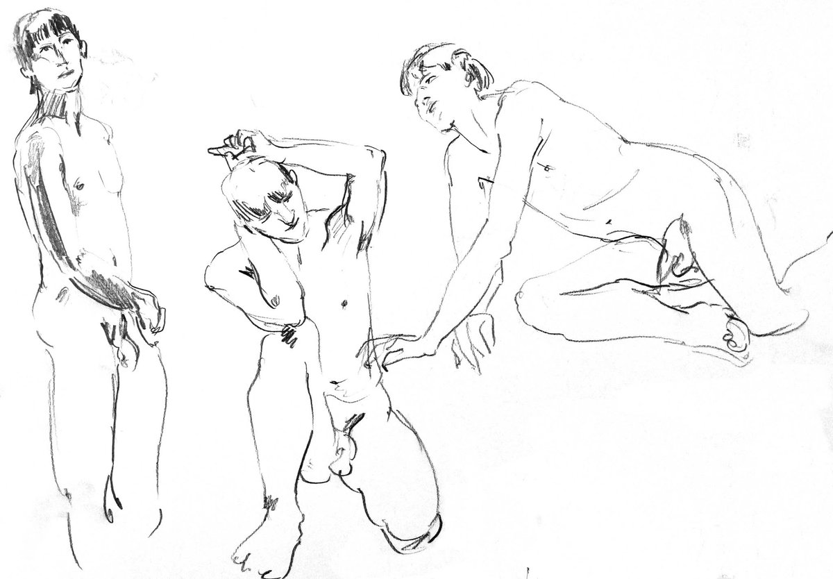BretMenoni's tweet photo. A selection of drawings made since September in the Hear life-drawing workshops, including those led by Atelier Mathias Costa. For the past three years, I ran these workshops, and I’m really enjoying being on the other side this time. I let myself https://t.co/NSeFLOMcYs