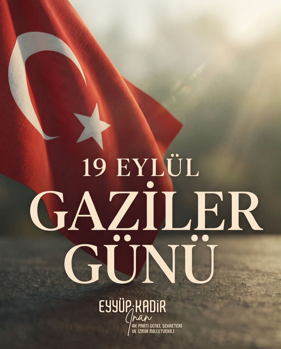 eyupkadirinan's tweet photo. Vatanımızın bağımsızlığı, milletimizin huzuru ve güvenliği için canlarını ortaya koyan kahraman gazilerimize şükran borçluyuz.

Ebediyete irtihal eden gazilerimizi rahmetle anıyor; hayatta olan gazilerimize aileleriyle birlikte sağlıklı ve huzurlu bir ömür diliyorum.

19 Eylül Gaziler Günü kutlu olsun.