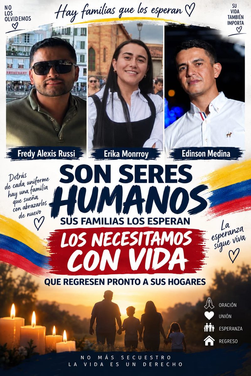 JeimyGaRu's tweet photo. Sus familias los queremos #Libres, sanos y salvos en casa, #ELN respeten su #vida y #Liberenlosya don seres humanos más allá de su trabajo https://t.co/d4q94sNT1i
