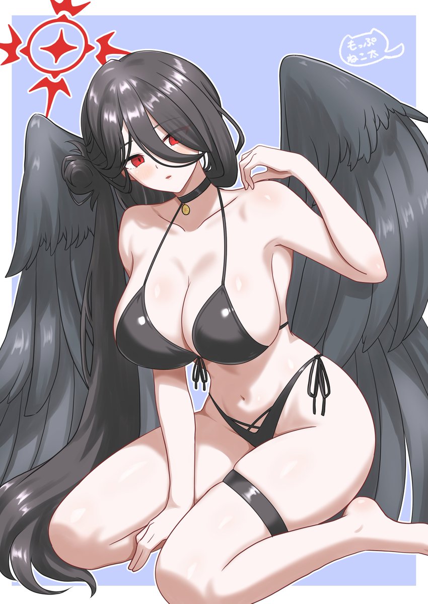 moppuneko_ta's tweet photo. ブルアカ　水着ハスミ完成しましーた(/・ω・)/✨
それにしても…でつかい娘じゃ…( ﾟДﾟ)
ブルアカは大小関係なく可愛い娘が多くていいよね！

さーて次はだれを描こうっかな(*´ω｀) https://t.co/jqwGW5y6LF