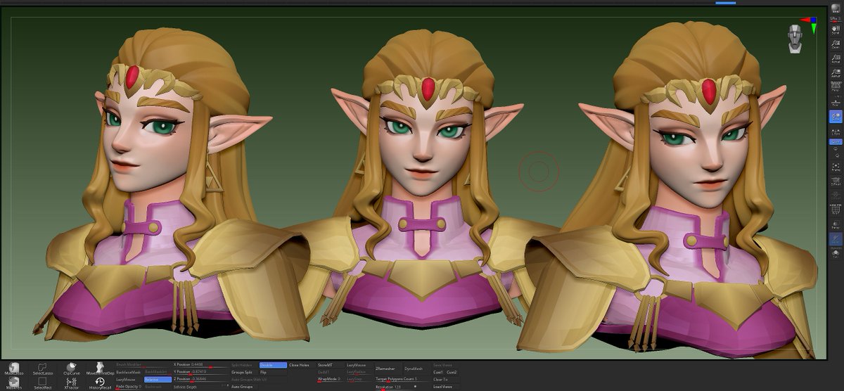 ImYeelan's tweet photo. Not trying to predict what adult Zelda might look like, just having fun sculpting her in this style 💛

#zelda #ocarinaoftime https://t.co/hoGdQXcNpc
