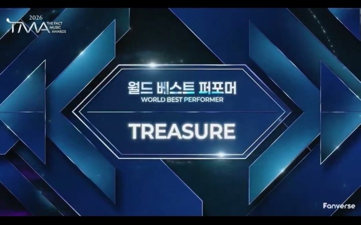 TEU_Promo's tweet photo. #TREASURE

TEUMEs
TREASURE won another award  world best performer🏆 in THE FACT MUSIC AWARD (TMA)

Once again congratulations to all TEUMEs 🩵and most importantly TREASURE 💎 https://t.co/reMXxPgJk6