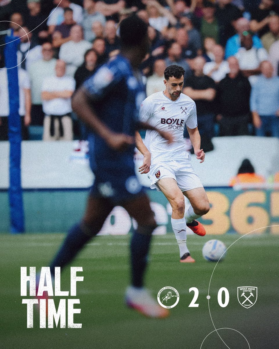 WestHam's tweet photo. We trail at the break. https://t.co/Ko50lUoPcA