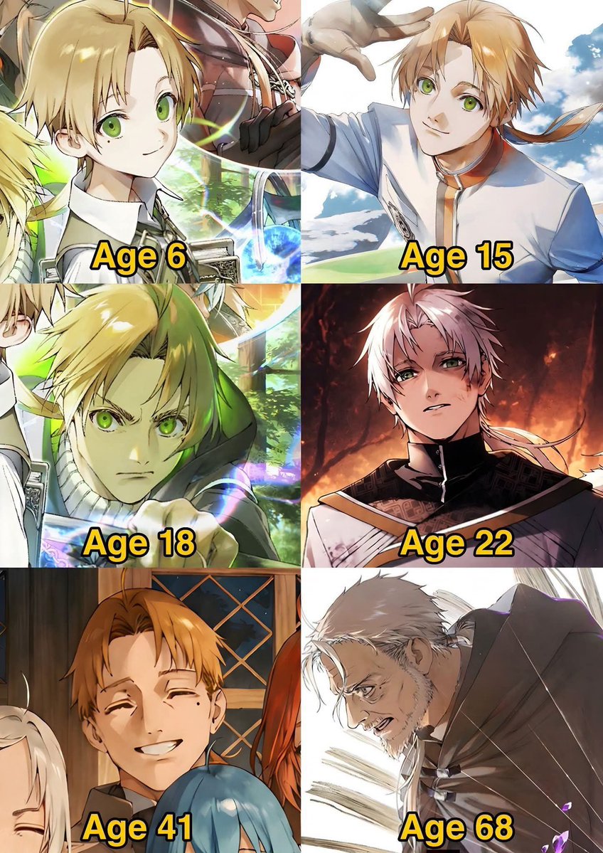 AnimexiZone's tweet photo. Rudeus Greyrat at Every Age https://t.co/lRgyUItTPC