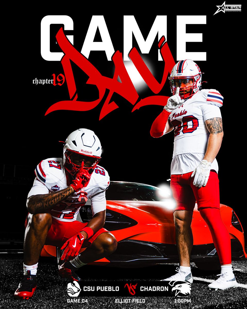 CSUPFootball's tweet photo. It’s Game Day‼️🐺📈

Time to hunt 😤

🆚 Chadron State
⏰ 1 PM MT
📍 Elliot Field
📺 RMAC Network

#ToTheTop | #Chapter19 https://t.co/TsRg0N3A5N