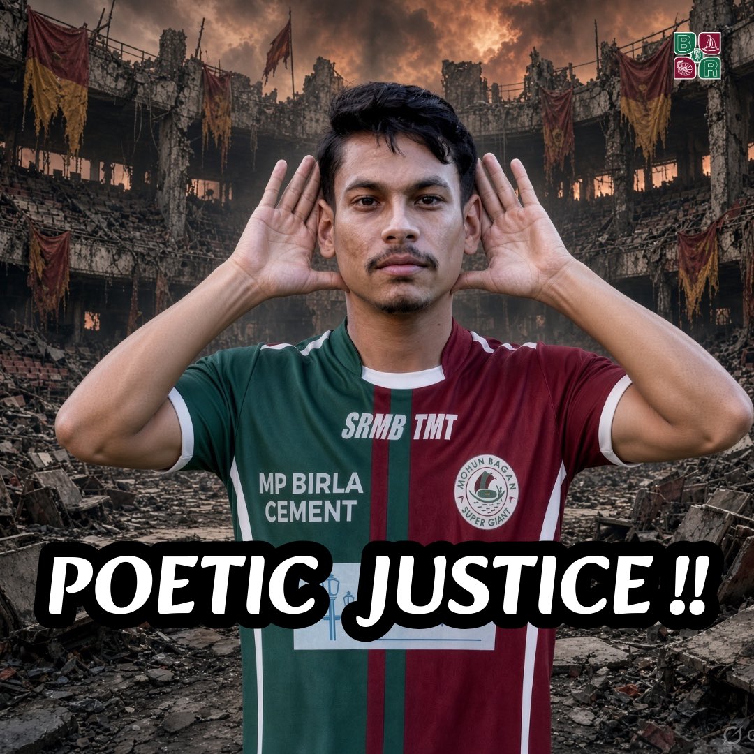 Be20608Routine's tweet photo. Poetic justice hits different. Never cared much about the CFL, but when the decisive goal is scored by Sayan Banerjee, the same Sayan who was cursed to see his career end the moment he joined Mohun Bagan, it makes the moment infinitely sweeter. Can you hear him now? He’s not lying on the pitch anymore. He’s standing tall, scoring winners and lifting trophies. 💚❤️