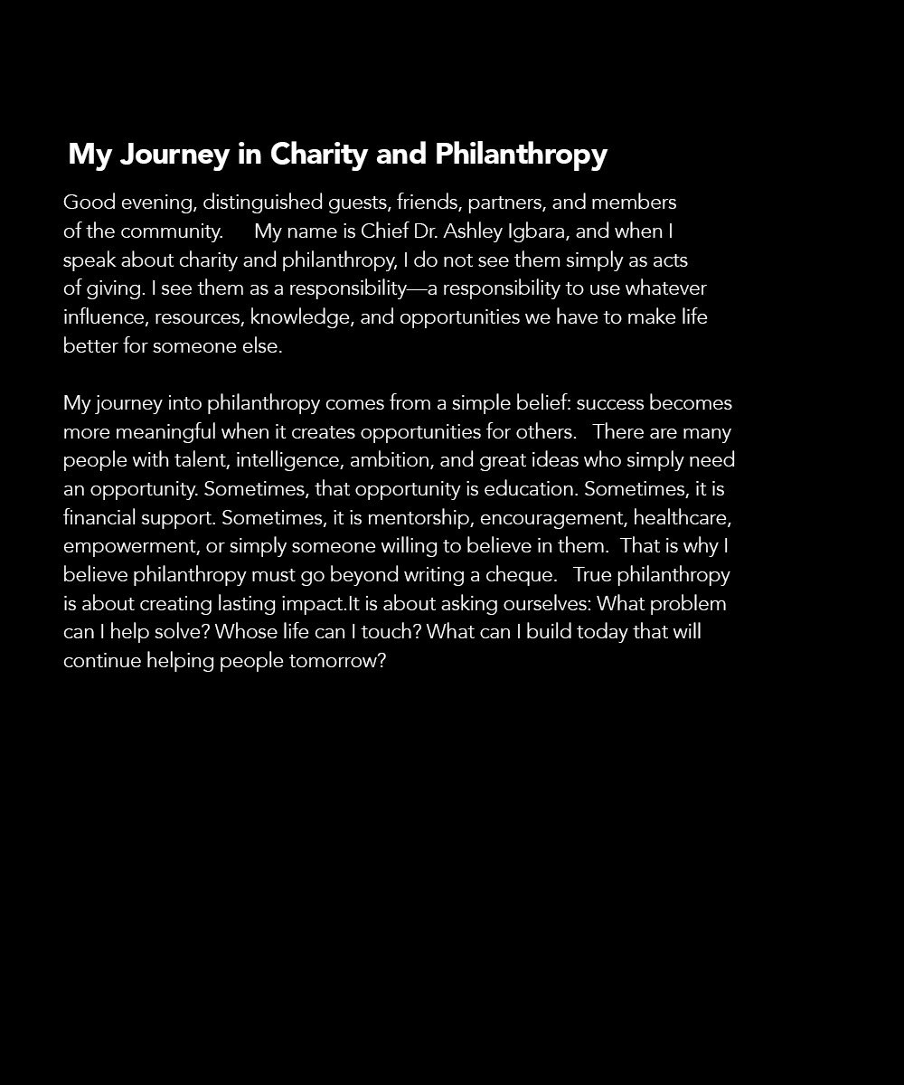 ashley_igbara's tweet photo. Philanthropy is more than giving—it is about creating opportunities, empowering people, and leaving a lasting impact.

My journey is driven by a simple belief: success becomes more meaningful when it improves the lives of others. https://t.co/O2VXZ9OMU9