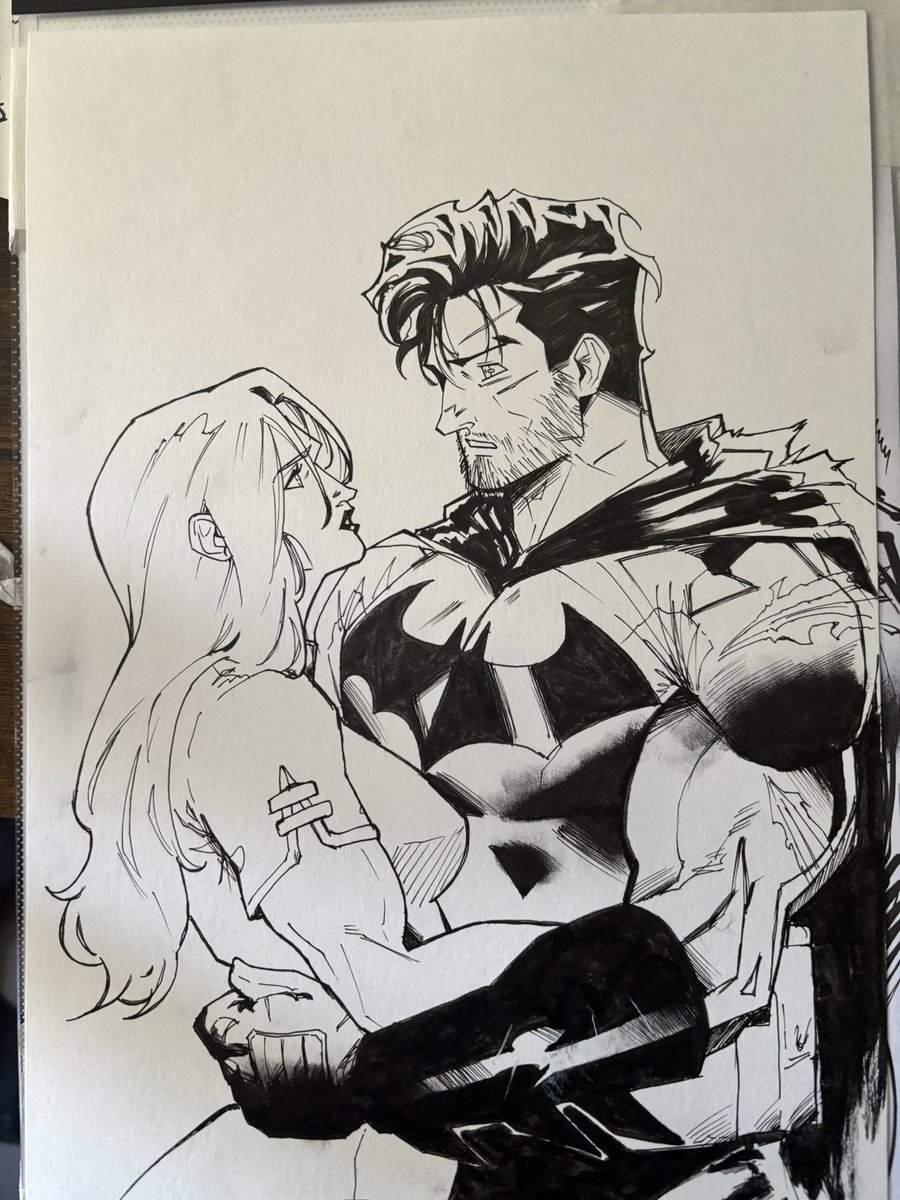 ShimoArt_'s tweet photo. Bruce X Talia WIP commission https://t.co/2JNSONDoYV