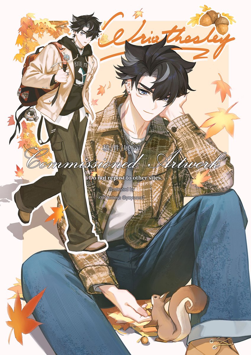 yoyosea1's tweet photo. #Wriothesley #リオセスリ #GenshinImpact #commissionㅤ
Autumn's for taking a stroll �� or sitting down to feed a squirrel.🐿️
A commission from last year — bringing it out now, just in time for the season 🍁 https://t.co/HSASU4YVGt