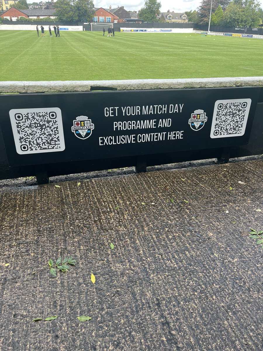 MossleyAFC's tweet photo. Don't forget to scan our QR code to access our MatchDay Programme ๐
#mossleyafc #nplwest https://t.co/Yn9nV2OxW1
