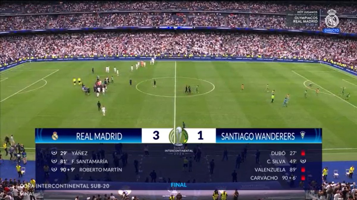 SeputarMadrid's tweet photo. 🏆 Real Madrid Juvenil A (U19) Juara Antarbenua setelah mengalahkan Santiago Wanderers U20 di babak final!!!!

QUADRUPLE TEAM!!

Liga.
Copa.
UEFA Youth League.
Intercontinental Cup. https://t.co/2AHkUl78bi