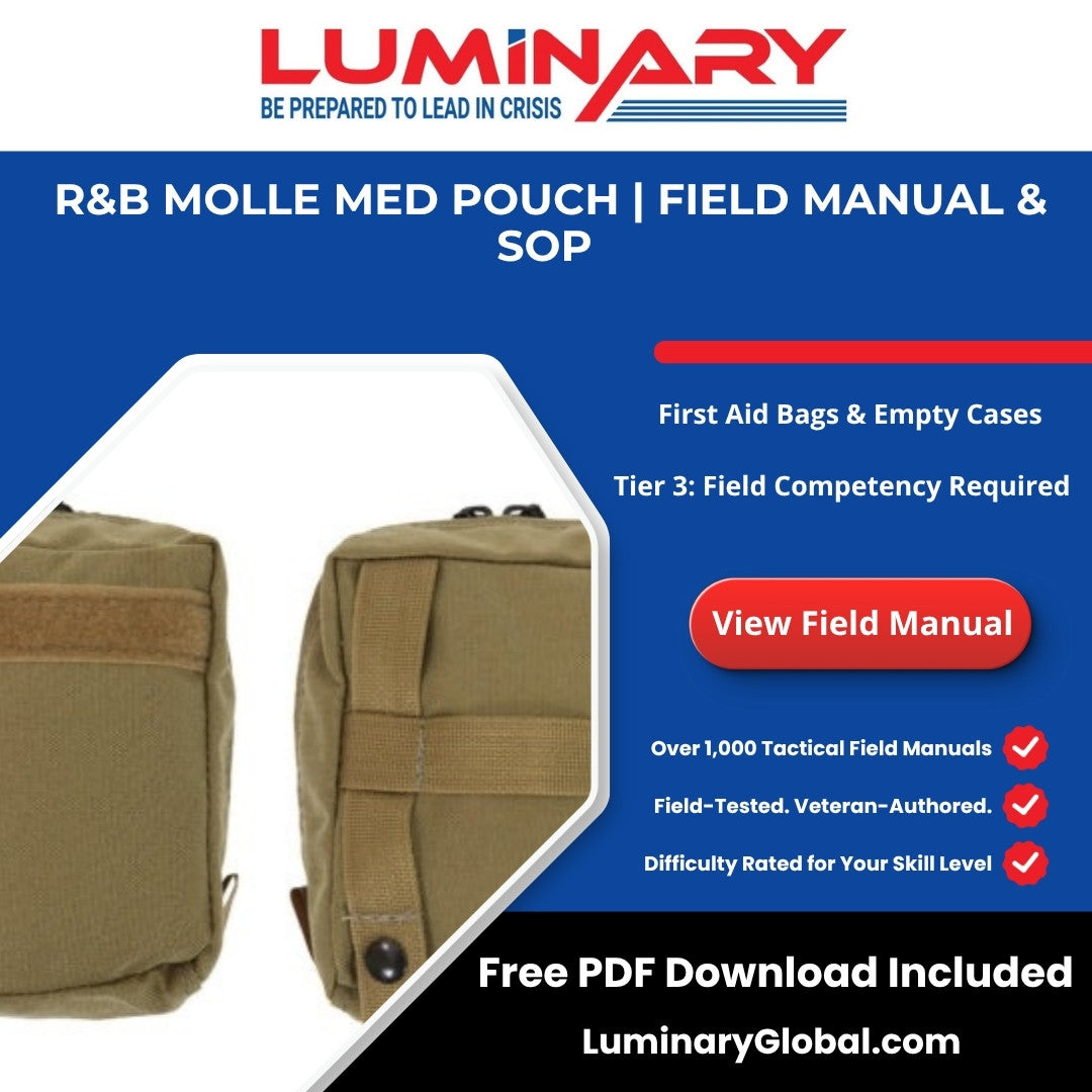 _LuminaryGlobal's tweet photo. Buying a med pouch without checking PALS row spacing on your host platform is how you end up with a pouch that shifts under movement. Field manual and SOP here:
https://t.co/bUoSXjGN3y #OperatorLoadOut #TacticalGear #VeteranOwned https://t.co/Q0dEeDwUJ2
