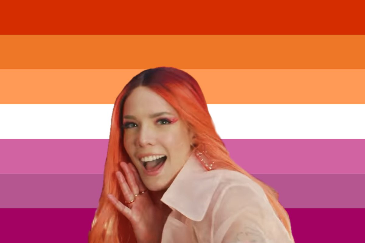 17LSEY's tweet photo. lesbian flag for lesbians who love halsey https://t.co/xK6hgAHV0J