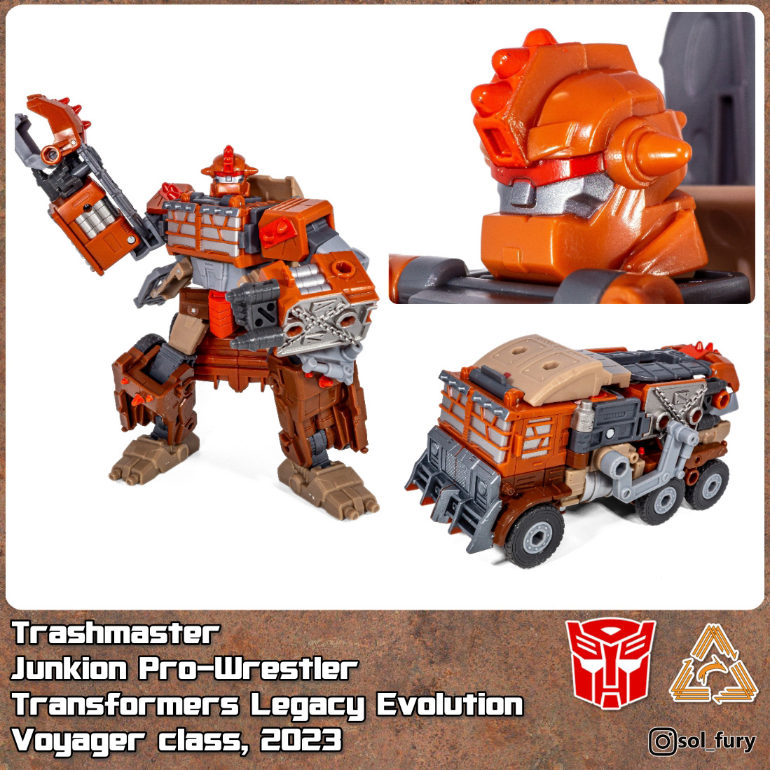 SolFury's tweet photo. "Can you smell what the Trashmaster is haulin'?"

Trashmaster - Transformers Legacy Evolution (Voyager class, 2023) 

#transformers #toyphotography #transformerstoys #transformerslegacy #transformersgenerations https://t.co/NZ1lG6phek