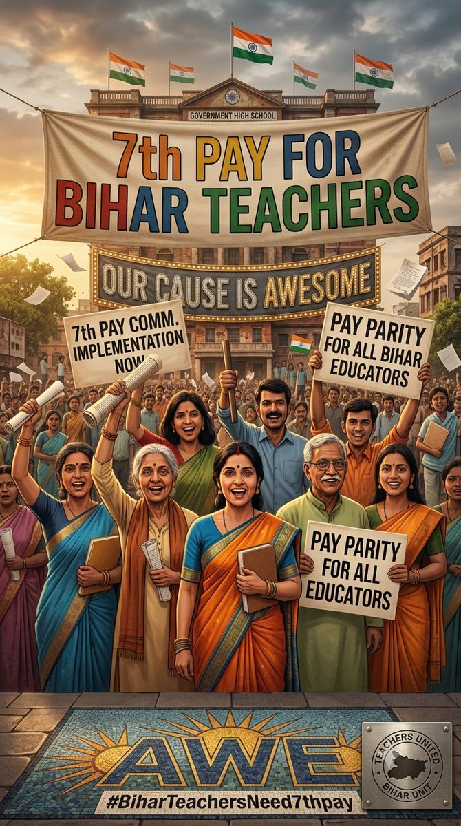 MRAJEETKUMAR2's tweet photo. #7thPayForBiharTeachers
#BiharTeachersNeed7thpay https://t.co/Ww2cBUBgB8
