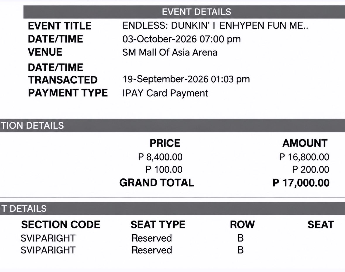 aryatraia's tweet photo. Int check ! Wts/sell

enhypen dunkin endless funmeet 
SvipA two (2) tickets
(next to each other)

📌im foreign if u dont mind 🇲🇨
Pay first get first ⭕️wise

https://t.co/msaWIG07Hj

selling enhypen engene ph wts ticket enhypen dunkin endless svip 
#DunkinPH_ENDLESS #ENHYPEN_in_MNL #ENDLESSFunMeet