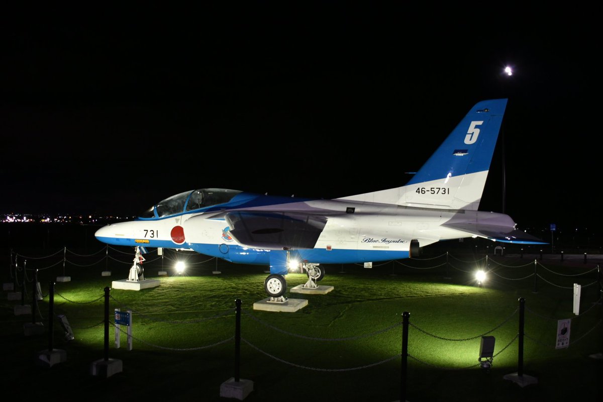 yusuke_axela's tweet photo. 731号機ライトアップ✨凄い綺麗でした☺️
#ブルーインパルス　#松島基地
#道の駅　#ライトアップ https://t.co/PCKlSSDWLE