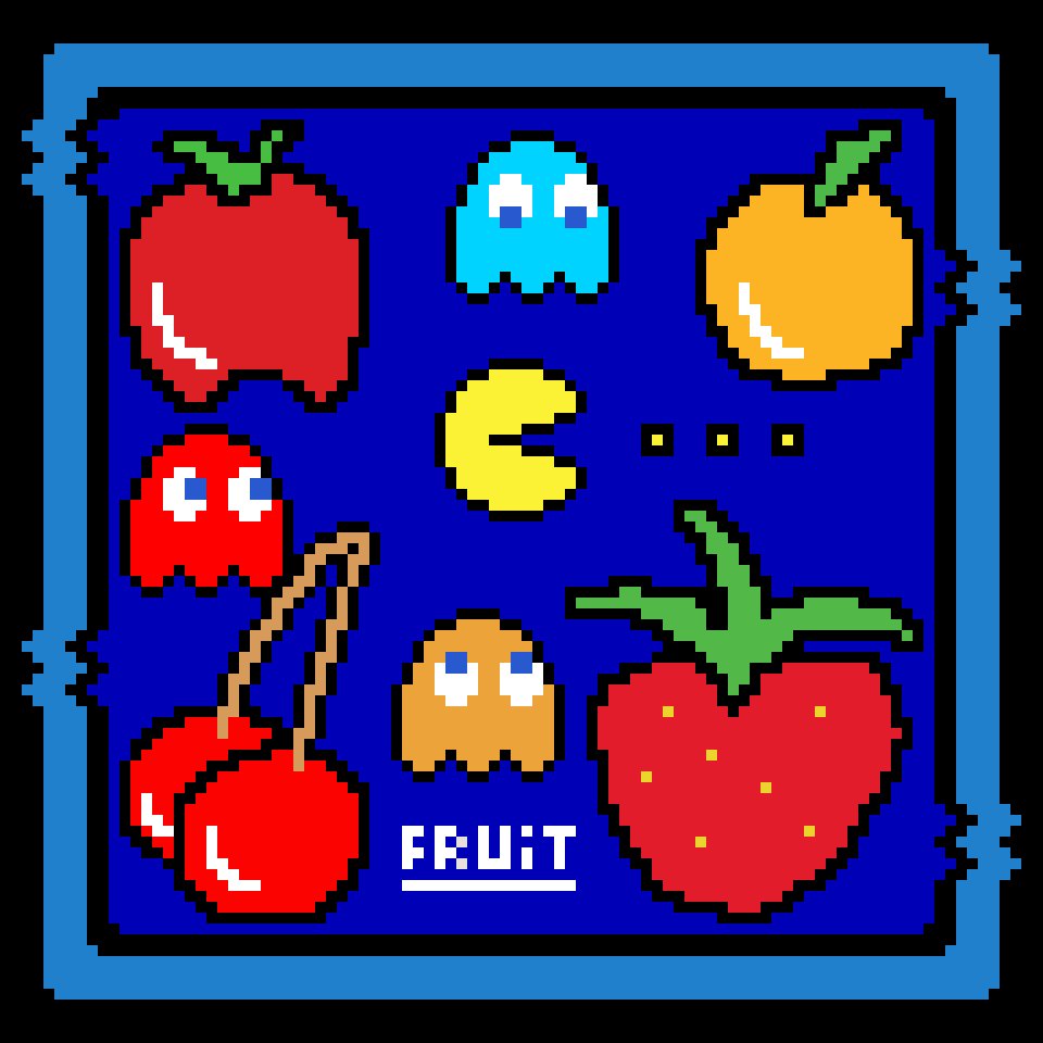 gambitono's tweet photo. #pixelart #pixel #fruit #pacman https://t.co/dlWssVUOJp