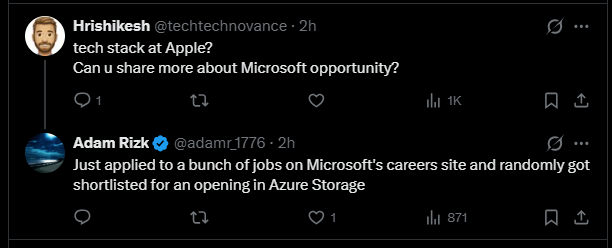 be1sidd's tweet photo. a reminder for myself that I should be applying to jobs.

Instead of just thinking that off-campus jobs would be filled within minutes with a bunch of AI written resumes, and it would be hard to get the OA.

you still gotta try though.. https://t.co/7qovE1q2lu