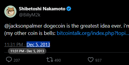 mintA4ther's tweet photo. Okay this could actually be GIGA, and it hasn't been done like this yet.
Before DOGE, there was BEL. Everyone knows BillyM2K as the co-creator of Dogecoin. In November 2013, Billy created Bellscoin BEL.
Described at the time as a “Scrypt coin based on the currency from the Nintendo game Animal Crossing.” Roughly 8 days later, Dogecoin launched.
The tweet below literally shows that.
Now it’s time to run BEL on pump paired directly with DOGE and using PAID we can send X Money to Billy. and finally run a Proper Bellscoin Project.
https://t.co/iXWSQDAuLK

https://t.co/U6fG1cCQ74