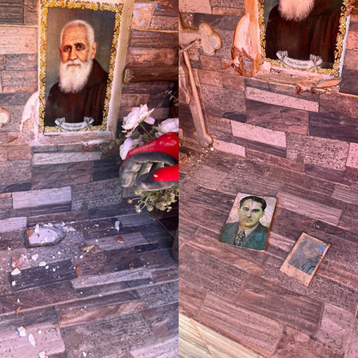CatholicArena's tweet photo. CEUTA 🇪🇸 

The Sanctuary of Our Lady of the Rosary and Friar Leopoldo was RANSACKED last night

No description of the suspects has yet been released https://t.co/miS4Po9iEU