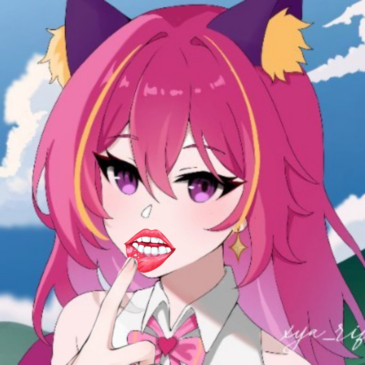NoContextRizuka's tweet photo. ada yang punya obat sariawan ga? kasian miku gabisa senyum😭 https://t.co/Ple4N6LeVM