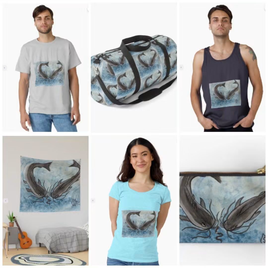 MattStarrFineA1's tweet photo. This is my mixed media painting of fishing for some catfish. https://t.co/dBBBqYCW9z 
#mattstarrfineart #catfish #fish #fishing #fisherman #angler #art #painting #tshirts #ArtoftheDay #tshirt #artistic #artwork #artlovers #BuyArtOnline #ArtforSale https://t.co/AZV0CHGiRX