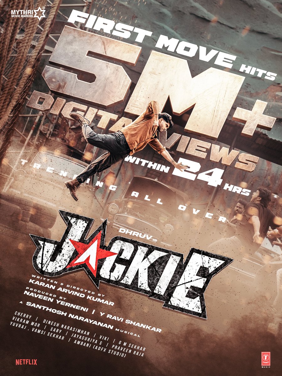 StudioFramesIn's tweet photo. #Jackie First Move hits 5 MILLION+ DIGITAL VIEWS in 24 hrs ❤‍🔥 #Dhruv 

▶️ https://t.co/vbNiBlCNCg https://t.co/HEI7pCxBGb