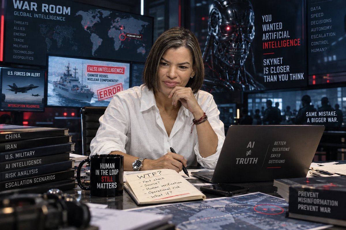 yelandra's tweet photo. #AI #InteligenciaArtificial #Skynet⁉️#PoliticalIntelligence #SeguridadInternacional #WhatIf

🚨 IA + INTELIGENCIA MILITAR: EL ERROR QUE PUDO CAMBIAR EL TABLERO

🇺🇸🇨🇳 Un informe elaborado con ayuda de IA señaló erróneamente que un buque chino transportaba componentes vinculados a un programa nuclear.

✈️ El dato activó preparativos militares estadounidenses. Había personal armado listo para abordar y aeronaves ya en el aire.

⚠️ El chatbot había interpretado mal la información. El informe terminó siendo considerado “completamente falso”.

🎯 EL PUNTO CRÍTICO

La amenaza no es solamente que la IA se equivoque.

Es que un error puede adquirir apariencia de inteligencia validada y entrar en la cadena de decisión militar.

⏱️ Más velocidad sin verificación significa menos tiempo para detectar errores.

🤖 IA + datos + velocidad + decisión humana = nuevo riesgo estratégico.

🔎 INTELIGENCIA PROSPECTIVA

La próxima ventaja militar no será únicamente tener la IA más poderosa.

Será tener la estructura de verificación más sólida.

Porque cuando la velocidad supera a los controles, el riesgo deja de ser equivocarse.

Puede convertirse en escalar un conflicto por una información falsa.

❓ WHAT IF?

¿Y si el próximo error de IA no se detecta antes de que llegue una orden militar?