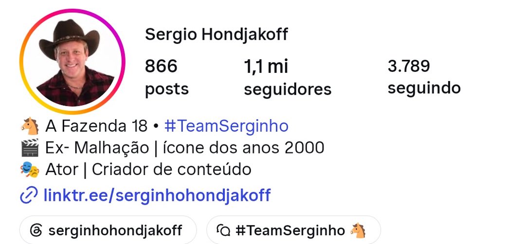 cfdosergio's tweet photo. Sérgio alcança a marca de 1,1M de seguidores no Instagram. Que venham os 2M, 3M… Ele merece todo esse acolhimento e amor. 🤍 #TeamSerginho #AFazenda18 https://t.co/C32dCWPjIm
