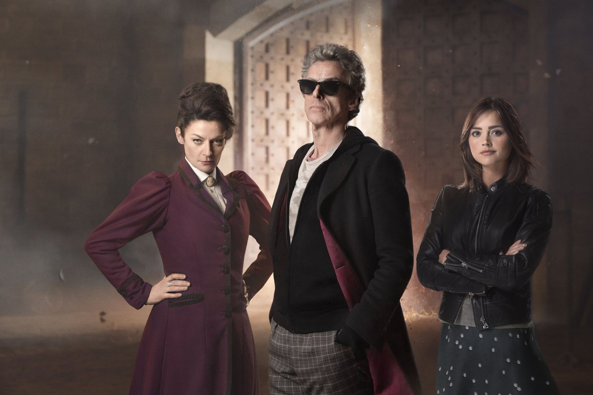 brinatello's tweet photo. #OTD (September 19, 2015): The #DoctorWho episode, #TheMagiciansApprentice, aired. #Missy (@MichelleGomez) and #ClaraOswald (@Jenna_Coleman_) find the #TwelfthDoctor (#PeterCapaldi) in Essex 1138AD and then face #Davros (#JulianBleach). https://t.co/nSjMDj1BcA
