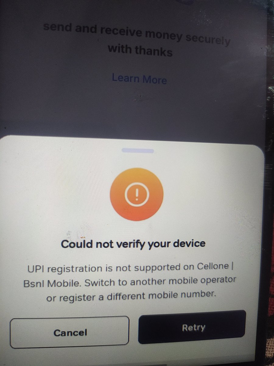 dil979's tweet photo. क्या हाल बना रखा है सर @JM_Scindia ये bsnl को @UPI_NPCI  सपोर्ट ही नहीं करता @cellone @bsnl https://t.co/pFXWmKoDAx