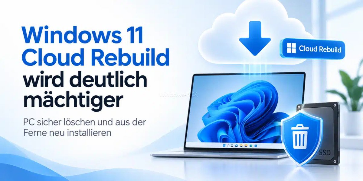 WindowsFAQs's tweet photo. Microsoft erweitert Windows 11 Cloud Rebuild: Laufwerke können künftig sicher gelöscht und PCs über den Recovery CSP aus der Ferne neu installiert werden. Aktuell wird die Funktion in Build 26340.9502 getestet.

https://t.co/FMOo9JCR9H

#Windows11 #CloudRebuild #WindowsInsider

MeWe